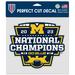 WinCraft Michigan Wolverines College Football Playoff 2023 National Champions 8 x 8 Color Perfect Cut Decal