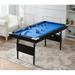 5.5 ft Billiards Table - Portable Pool Table - Includes Full Set of Balls 2 Cue Sticks Chalk Felt Brush and Triangle Rack (Blue)