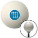 American Shifter Blue 6 Speed Shift Pattern - Dots 20 Ivory Shift Knob with M16 x 1.5 Insert Shifter Brody