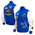Men's Freeze Max Royal/White The Simpsons Racing Varsity Full Zip Jacket