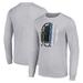 Men's Starter Heather Gray Dallas Cowboys Half Helmet Logo Long Sleeve Heathered T-Shirt