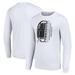 Men's Starter White Washington Commanders Half Helmet Logo Long Sleeve T-Shirt