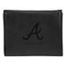 Black Atlanta Braves Laser-Engraved Trifold Wallet