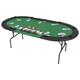 9-Player Folding Poker Table 3 Fold Oval Green