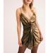 Free People Dresses | Free People Twist Of Gold Mini Dress Metallic | Color: Black/Gold | Size: 6