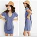 Madewell Dresses | Madewell Northside V-Neck T-Shirt Dress Small | Color: Blue | Size: S
