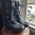 Nine West Shoes | Nine West Girls Winter Fur-Lined Cold Weather Stylish Black Boots Sz 3 | Color: Black | Size: 3bb