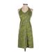 J.Crew Casual Dress - A-Line Halter Sleeveless: Green Dresses - Women's Size 4