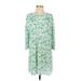 ASOS Casual Dress - Shift Crew Neck 3/4 sleeves: Green Dresses - Women's Size 4