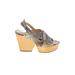 Diane von Furstenberg Heels: Tan Snake Print Shoes - Women's Size 6