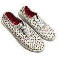 Disney Shoes | Disney Minnie And Mickey Mouse Print Women Sz 8 Canvas Casual Sneakers Red Black | Color: Red/White | Size: 8