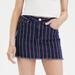 American Eagle Outfitters Skirts | American Eagle Outfitters Hi Rise Mini Denim Red Stripe Skirt | Color: Blue/Red | Size: 4