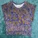 Anthropologie Tops | Anthropologie Saturday Sunday Purple Yellow Pink Floral Top Size Large | Color: Pink/Purple | Size: L