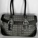 Coach Bags | Coach Mini Blk "Cc" Signature Gray Canvas With Black Leather Trim Shoulder Bag | Color: Black/Gray | Size: Os