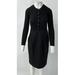 Burberry Dresses | Burberry Black Knit Sweater Combo Wool/Cashmere Long Sleeve Sheath Dress Sz 10 | Color: Black | Size: 10