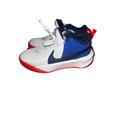 Nike Shoes | Boys Nike Team Hustle Size 4 Big Kid Basketball Shoes | Color: Blue/Red/White | Size: 4b