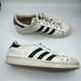 Adidas Shoes | Adidas White Three Stripes Classic Lace Up Sneakers 9.5 | Color: Black/White | Size: 9.5