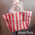 Victoria's Secret Bags | Host Pick Victoria's Secret Reversible Beach Tote Bag | Color: Pink/White | Size: Os