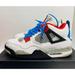 Nike Shoes | Nike Air Jordan 4 Retro What The Blue Red Sneakers Size Men’s 10 | Color: Blue/White | Size: 10