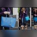 Michael Kors Bags | Michael Kors Jet Set Travel Blue Saffiano Leather Tote Shoulder Bag | Color: Blue | Size: Os