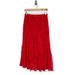 Anthropologie Skirts | Anthropologie- Hd In Paris Red Eyelet Midi Skirt Size 2. | Color: Red | Size: 2