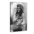 EMIGOS Bob Marley Music Poster Canvas Poster Wall Art Decor Print Picture Paintings for Living Room Bedroom Decoration Frame-style 16x24inch(40x60cm)