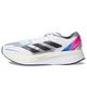 adidas Men's Adizero Boston 11 Sneaker, White/Black/Lucid Blue, 11.5