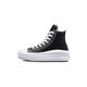 CONVERSE Women's Chuck Taylor All Star Move Platform FOUNDATIONAL Leather Sneaker, 6.5 UK Black/White/White