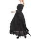 Women's Costume Halloween Costume Fallen Angel Demon Wizard Angels Clothing Gothic Punk Victorian Medieval Large Mini Dress Carnival Costume for Cosplay (Z - Medieval - Gothic - 2-Black, M)