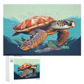 Agashi Turtle Jigsaw Puzzles 300/500/1000 Pieces Puzzle for Adults Fun Toy Intellectual Game Education Game Home Stress Relief Toy/Style-9/1000Pcs