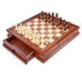 UNbit Chess Game Set Chess Set Chess Board Set Magnetic Chess Portable Travel Chess Game Board Set Wood Board and Storage Set 2 Extra Queens Chess Board Game Chess Game Chess (Size : 41x41x8cm)