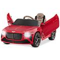 COSTWAY 12V Kids Ride on Car, Licensed Bentley Electric Vehicle Toy with Remote Control, Lights, Sounds, MP3/USB/Bluetooth, Two Motor Ride on Cars for Boys Girls (Red)