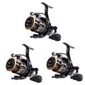 SUPVOX 3 Pcs Fishing Reel Freshwater Fish Reel Lure Rod Fishing Gear Smooth Reel Fish Pole Reel Spool Saltwater Lures Powerful Reel Metal Wheel Wire Cup Fishing Rod Accessories Sea Pole