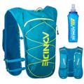 HINATAA Running Hydration Vest, Lightweight Hydration Backpack Functional Running Vest for Women and Men Cycling Running Climbing Hiking Vest Pack (Blue with 500ML water bottle)