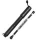 PRO BIKE TOOL Bike Pump with Gauge Fits Presta and Schrader - Accurate Inflation - Mini Bicycle Tire Pump for Road, Mountain and BMX Bikes, High Pressure 100 PSI, Includes Mount Kit (MATT Black)