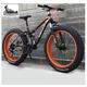 USMASK Dual-Suspension Mountain Bikes with Dual Disc Brake for Adults Men Women, All Terrain Anti-Slip Fat Tire Mountain Bicycle, High-Carbon Steel Mountain Trail Bike/Orange/24 inch 27 Speed