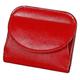 OXOAMP Wallets Fashion Women's Leather Wallet Bi-fold Short Style Card Holder Classic Vintage Coins Pocket Portable Coin Purses Tear-Resistant Fashion (Color : Red, Size : 9x10.5cm)