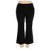 Lane Bryant Dress Pants - High Rise Flared Leg Boyfriend: Black Bottoms - Women's Size 20 Petite