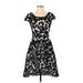 Yoana Baraschi Casual Dress: Black Brocade Dresses - Women's Size 4