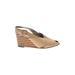 Salvatore Ferragamo Wedges: Tan Shoes - Women's Size 7