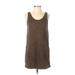 Lou & Grey Casual Dress - Shift Scoop Neck Sleeveless: Green Print Dresses - Women's Size X-Small