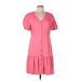 Rachel Parcell Casual Dress - DropWaist: Pink Print Dresses - Women's Size Large