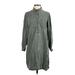 Old Navy Casual Dress - Shirtdress: Green Dresses - Women's Size Small