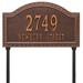 Whitehall Products Penhurst Personalized Grande 2-Line Lawn Address Sign Metal in Brown | 11.5 H x 19.5 W x 0.375 D in | Wayfair 3133AC