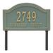 Whitehall Products Penhurst Personalized Grande 2-Line Lawn Address Sign Metal in Brown | 11.5 H x 19.5 W x 0.375 D in | Wayfair 3133BV