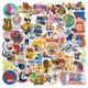 Autocollants waterproof du film Zootropolis de Disney stickers 3D de dessin animé pour skateboard