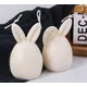 Moule en silicone pour bougie de lapin d'oeuf de Pâques tête de lapin sans visage 3D résine de