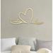 The Holiday Aisle® Customized Heart & Love Sign Wall Hanging Décor for Personalized Valentine or Wedding Gift in Yellow/Brown | Wayfair