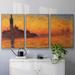 Winston Porter Twilight Venice 1908 3 Pieces Canvas in Brown/Orange | 24 H x 48 W x 2 D in | Wayfair 7BFC2ADE62434747B8030EE155B80B34