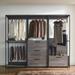 17 Stories Tyrine 96" Closet System Manufactured Wood in Brown/Gray | 77.7 H x 96 W x 17.3 D in | Wayfair EDBC6074BD024020BE1A95E9D41A99AB